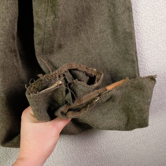 WW2 Pants Mens 30 X 29 Olive Green Wool Heavyweight Slash Pockets 1940 96 - Picture 12 of 12
